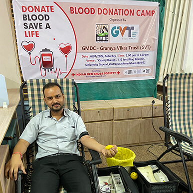 GMDC-GVT and Indian Red Cross Society, Ahmedabad Host Blood Donation Camp