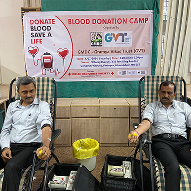 GMDC-GVT and Indian Red Cross Society, Ahmedabad Host Blood Donation Camp