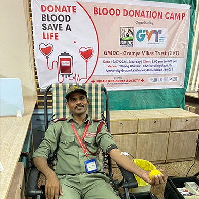 GMDC-GVT and Indian Red Cross Society, Ahmedabad Host Blood Donation Camp